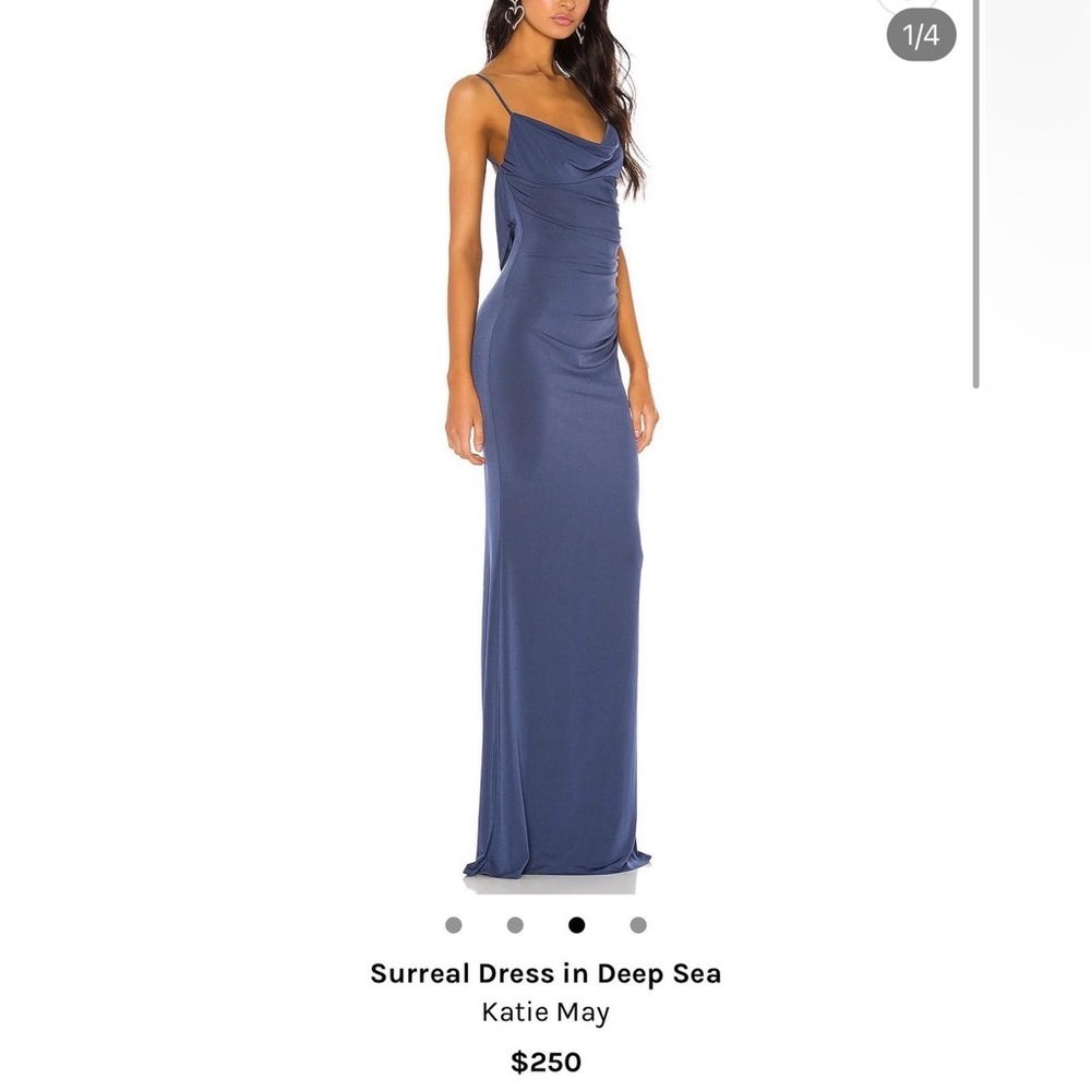 Navy Backless Maxi Dress